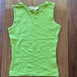 Vintage 95% cotton Energie Green Tank Top
